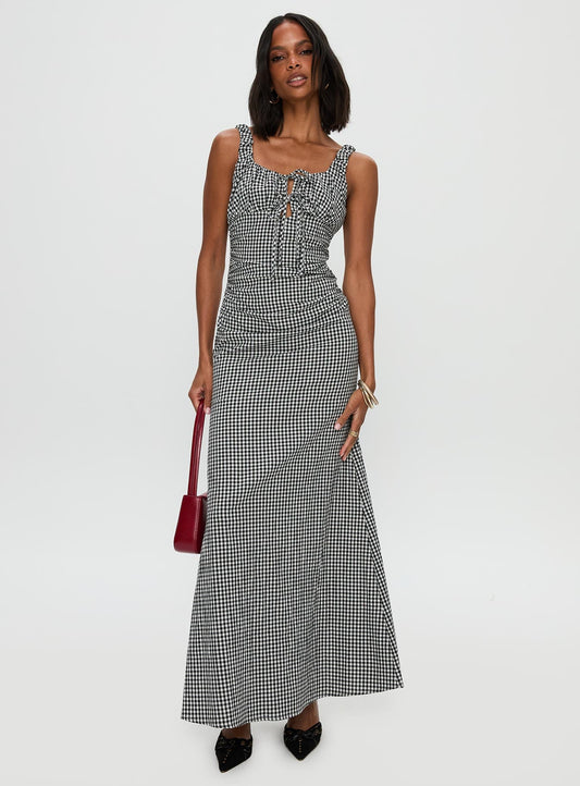 Roundtrip Maxi Dress Black / White