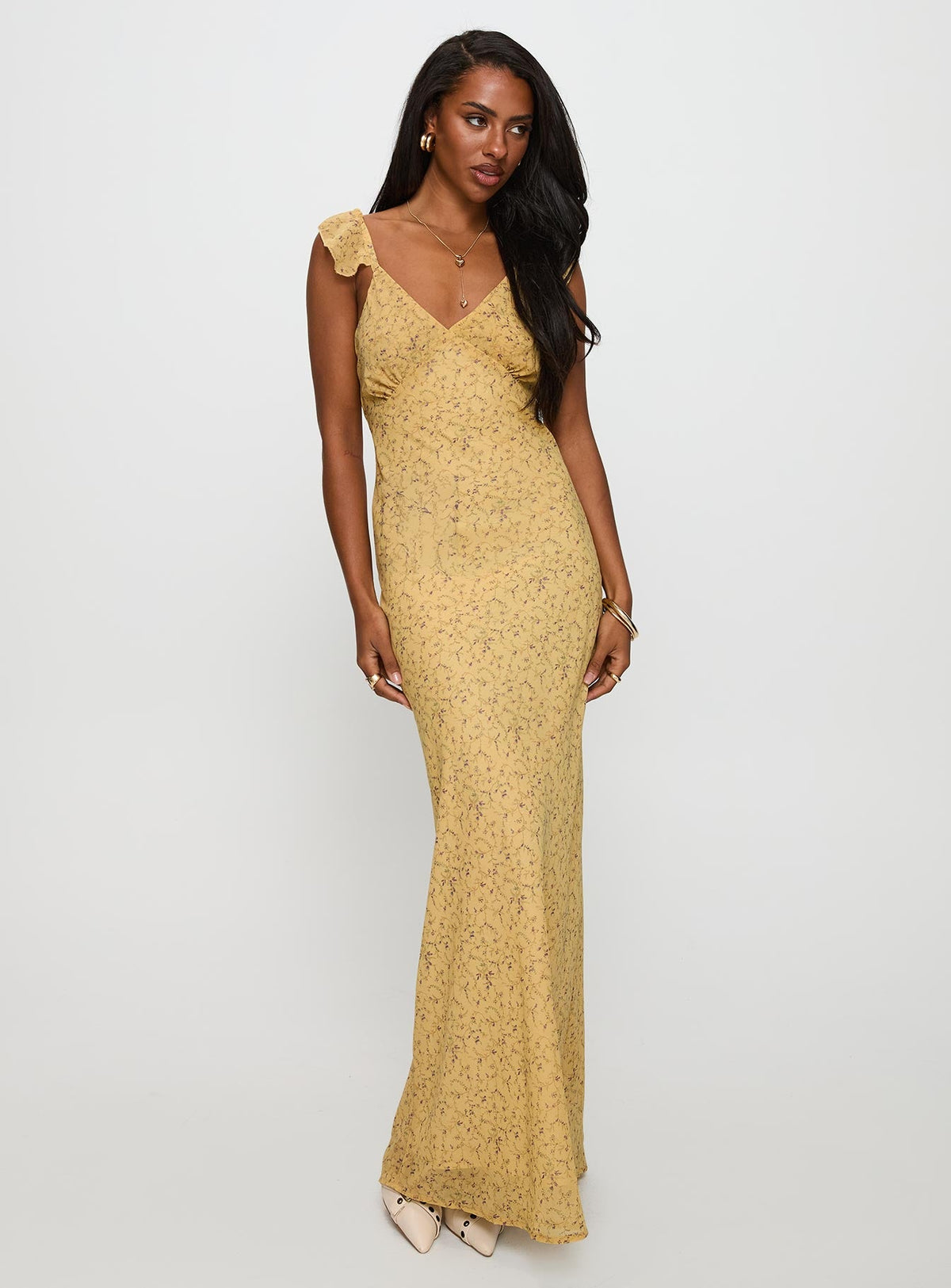 Dearlie Frill Maxi Dress Multi