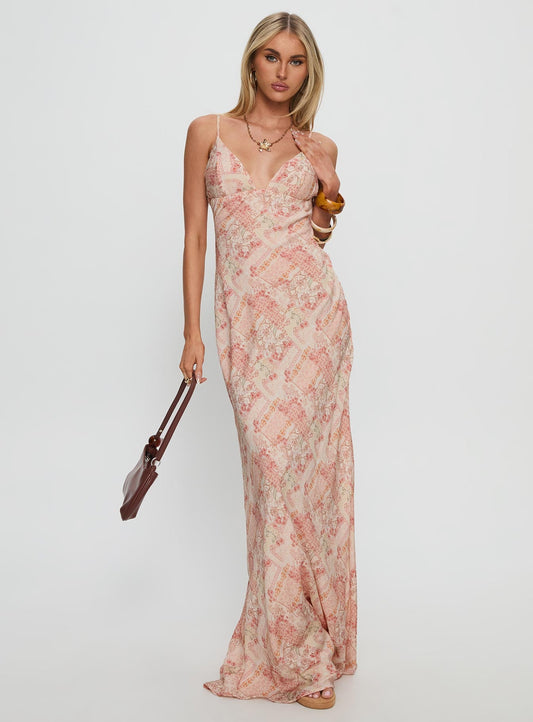 Magnolias Splice Maxi Dress Vintage Multi