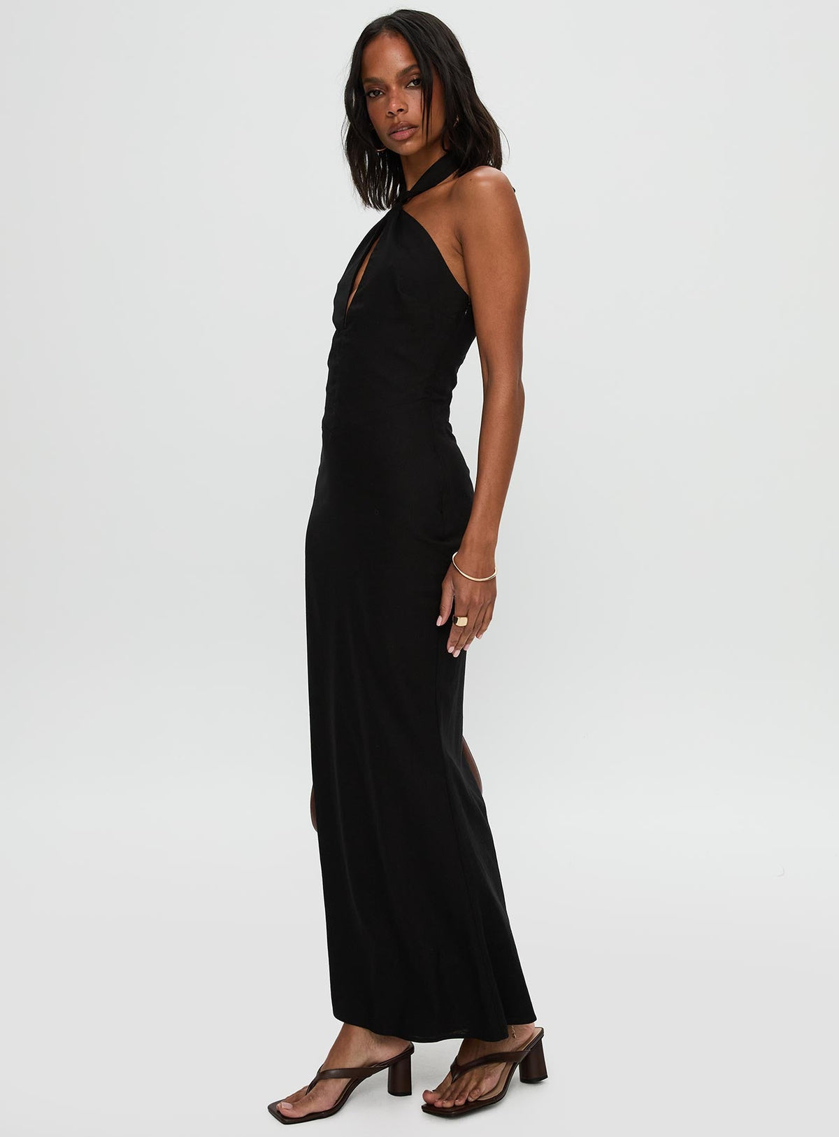 Rapture Halter Maxi Dress Black