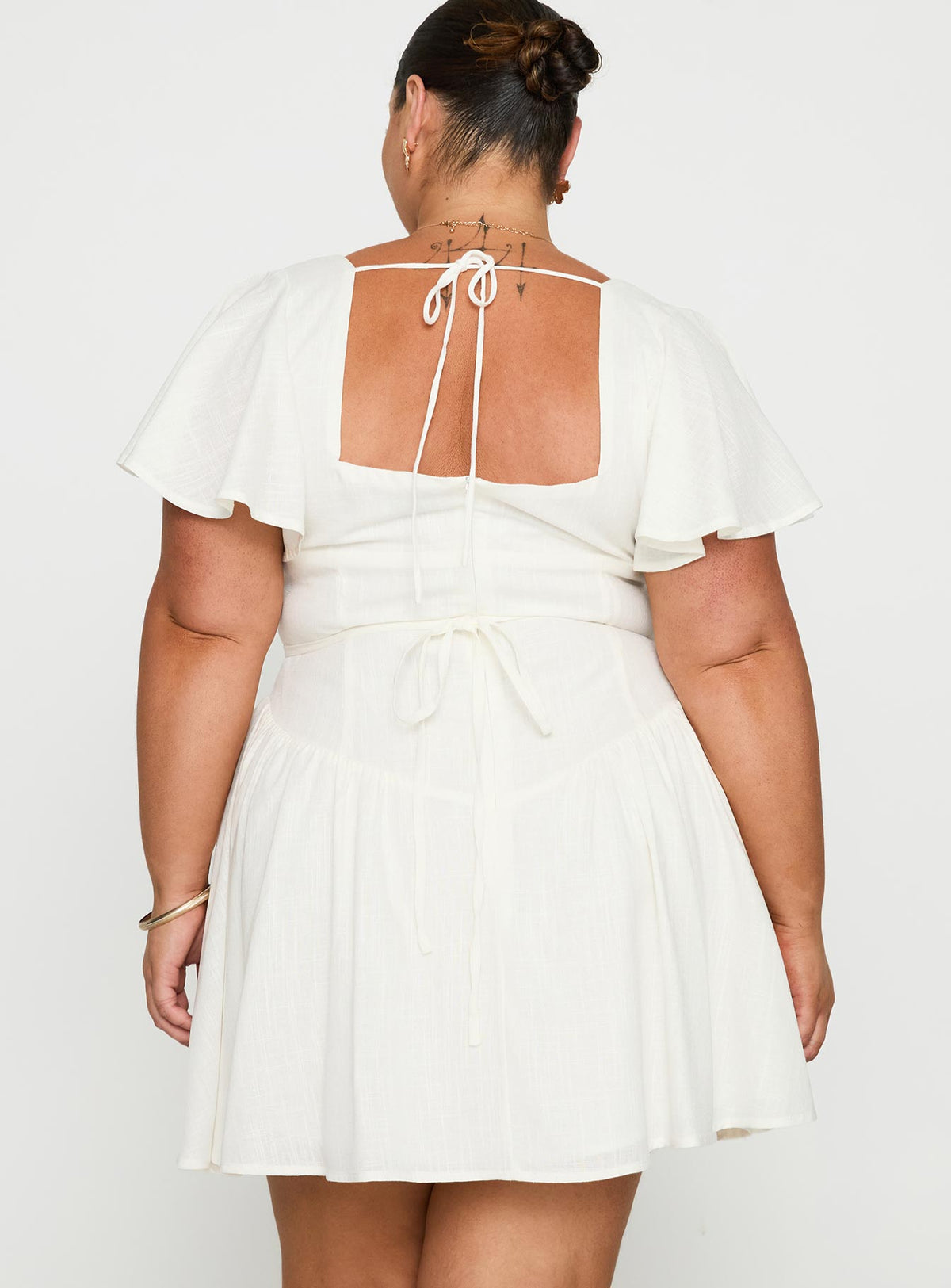 Forever More Mini Dress White Curve