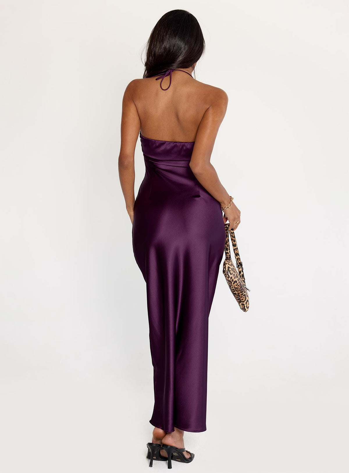 Fireproof Halter Maxi Dress Plum