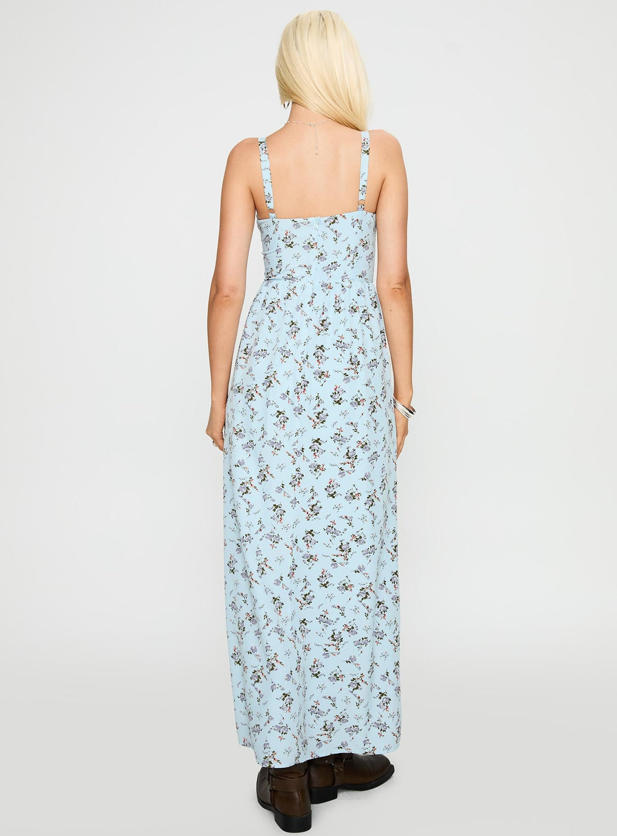 Izebella Maxi Dress Blue Floral