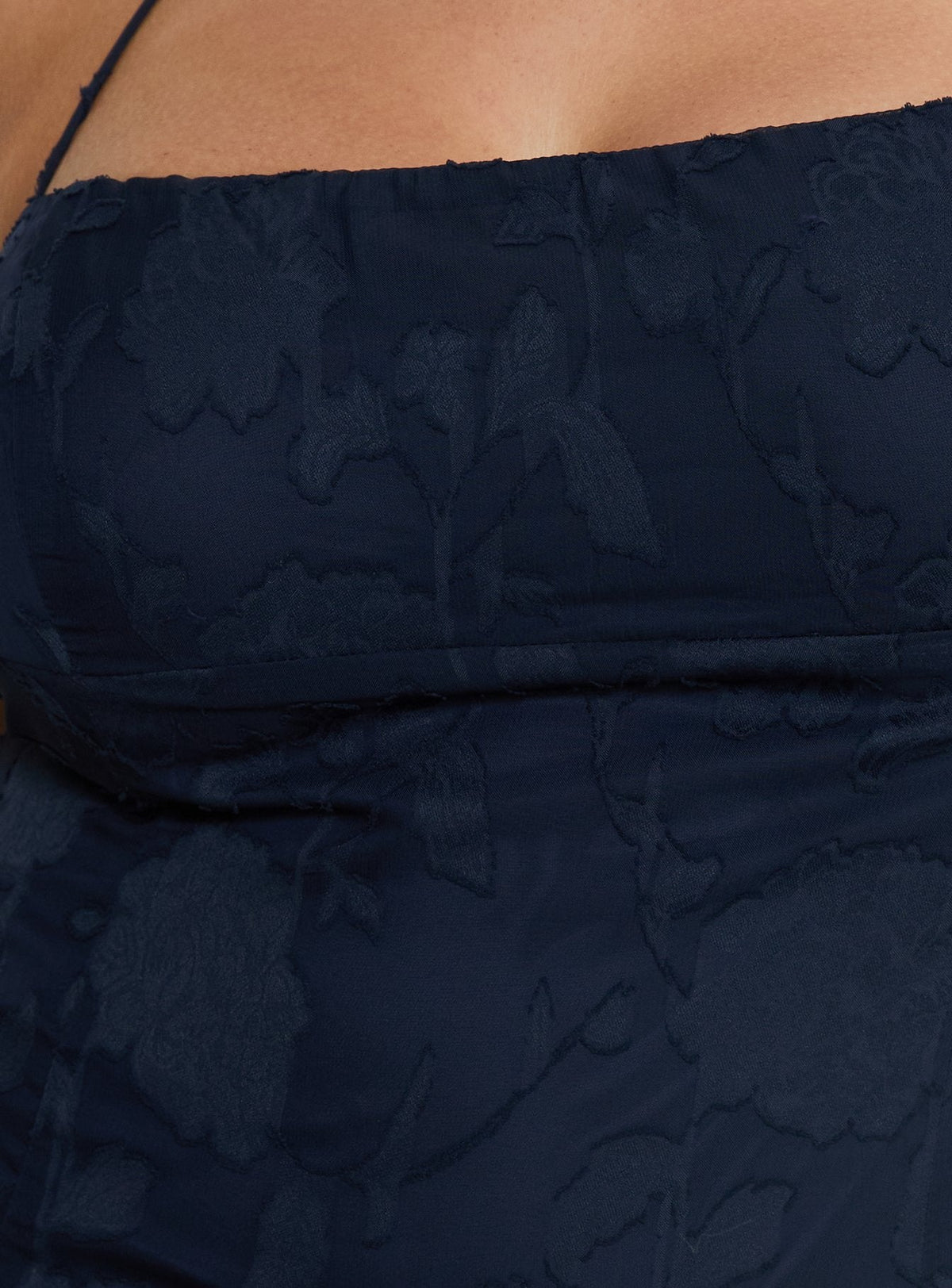 Delamere Mini Dress Navy Burnout Curve