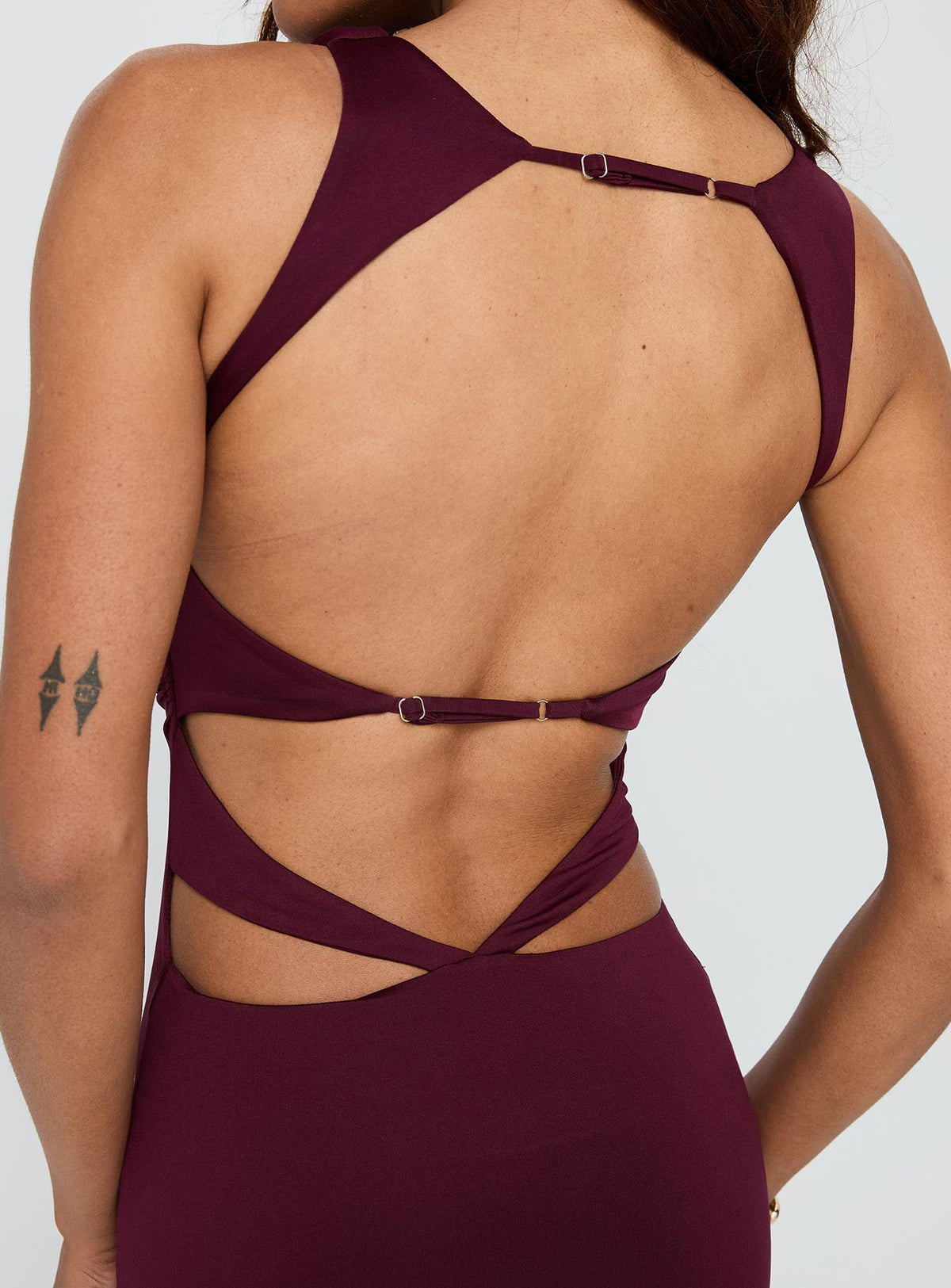 Undeniable Cut Out Maxi Dress Plum