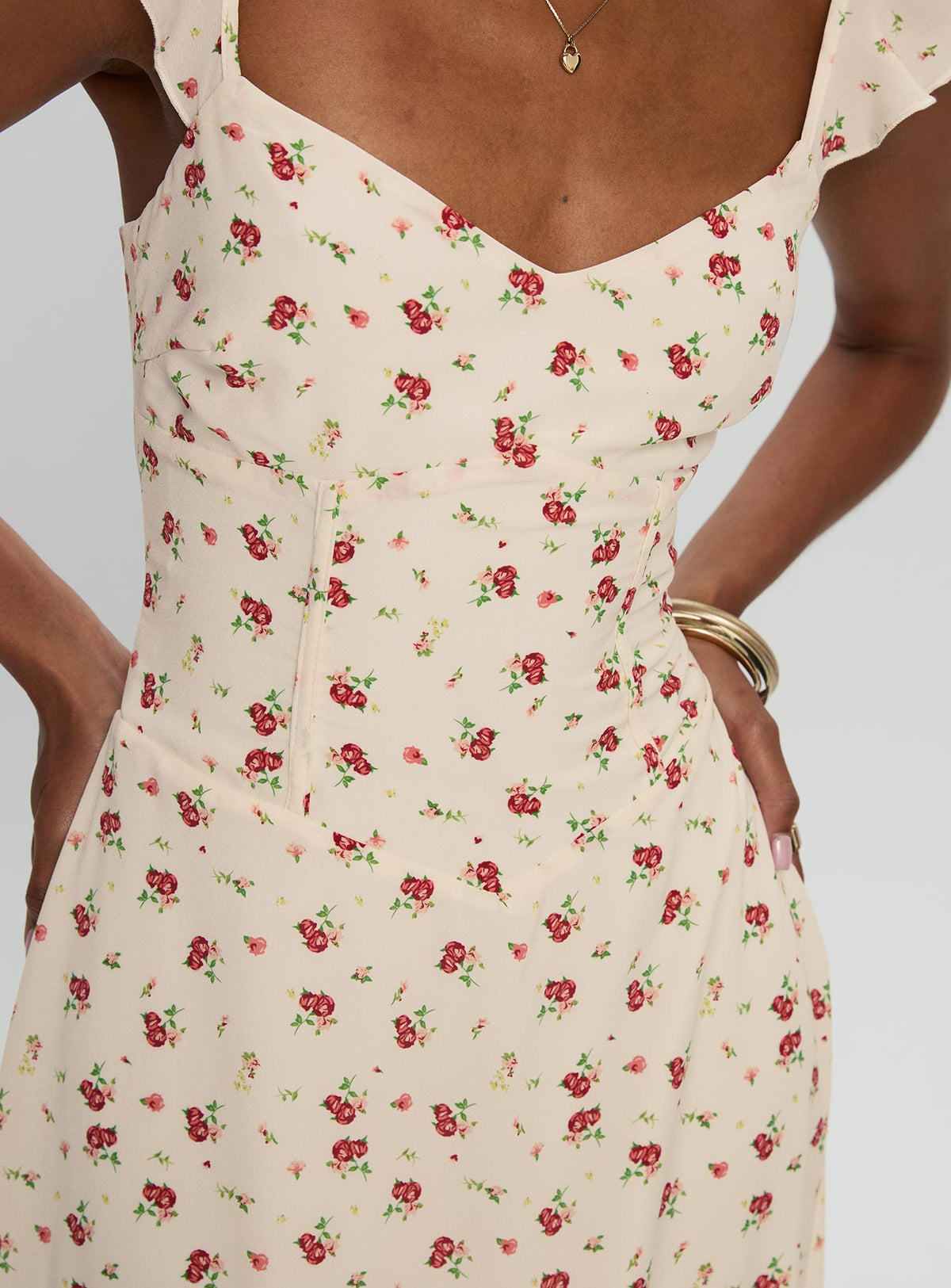 Maryana Maxi Dress Cream / Multi