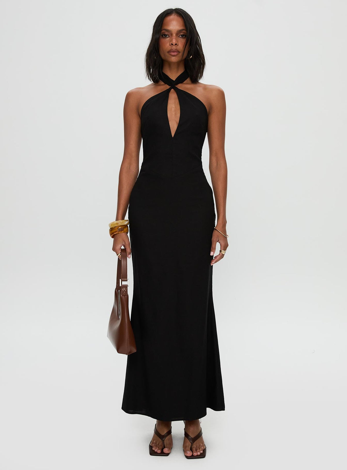Rapture Halter Maxi Dress Black