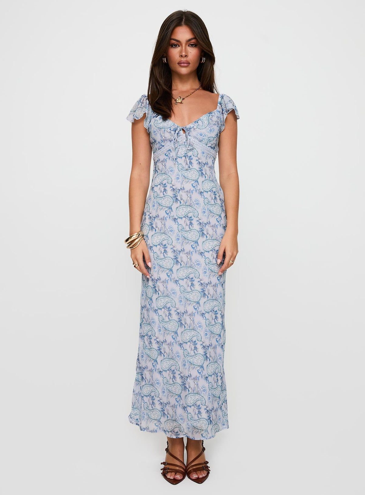 Dahleia Maxi Dress Blue Paisley