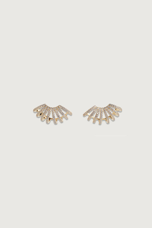 MULTIPLE STUDDED HOOP EARRING