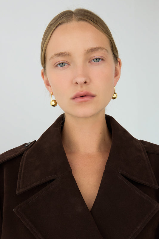 BALL HOOP EARRINGS