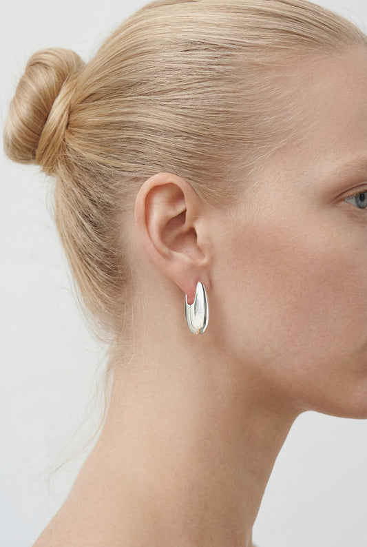 ELONGATED DISC EARRINGS