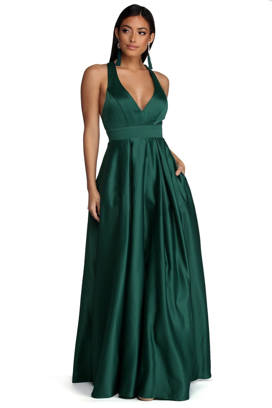 Elle Formal Satin Ball Gown