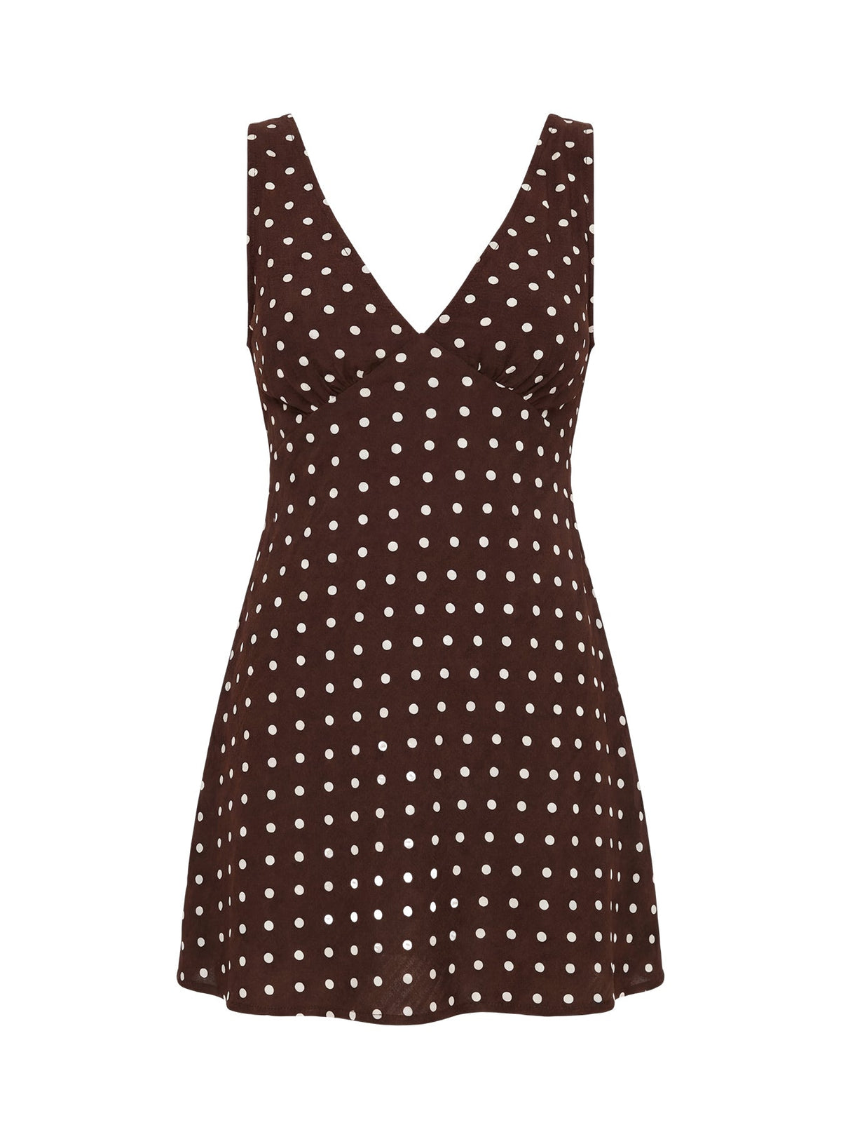 Nellie Mini Dress Brown Polka Dot Tall
