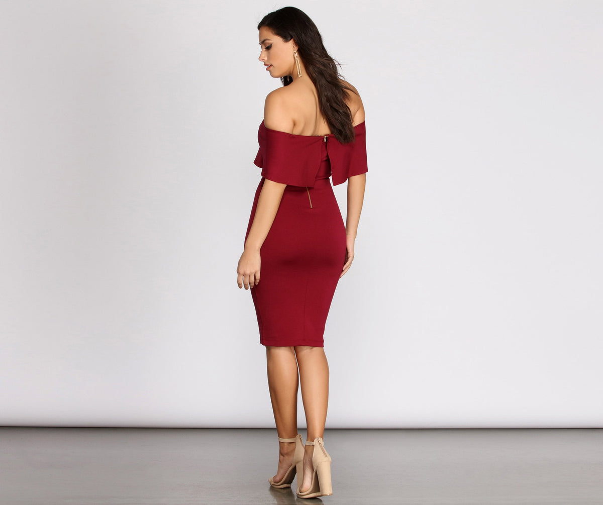 Outfit On Ponte Midi Dress