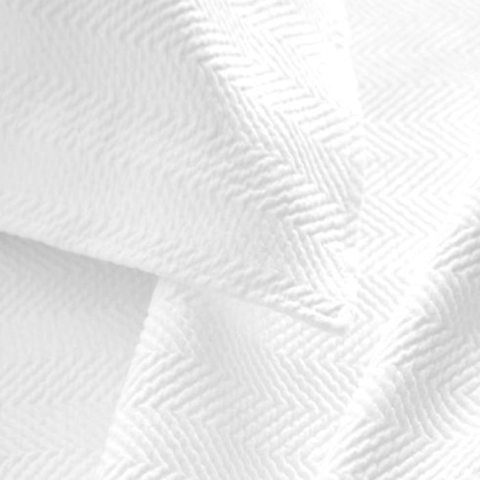 Herringbone White Matelassé Sham