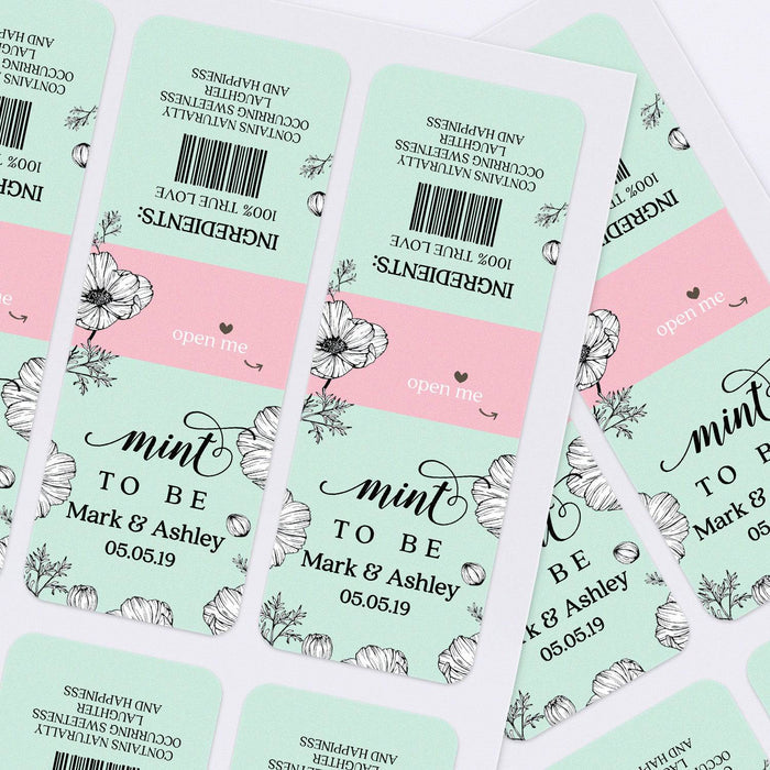 Mint and Pink Tic Tac Labels - XOXOKristen