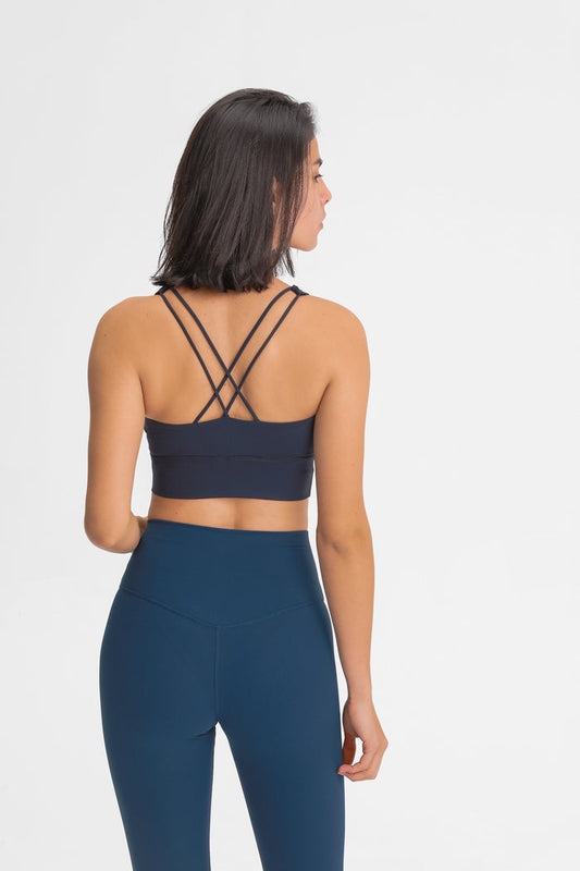 Mint Blue Glamour Sports Bra for Women
