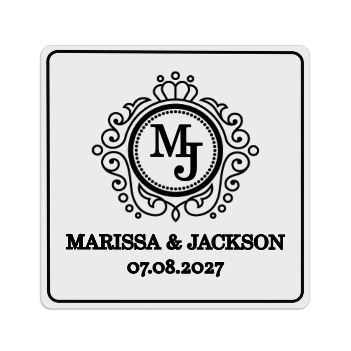 Romantic Frame Clear Wedding Sticker