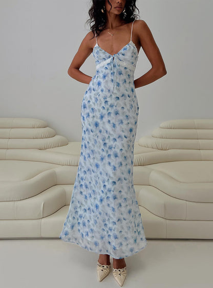 Emily Maxi Dress Blue Floral