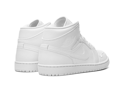 Jordan 1 Mid Triple White