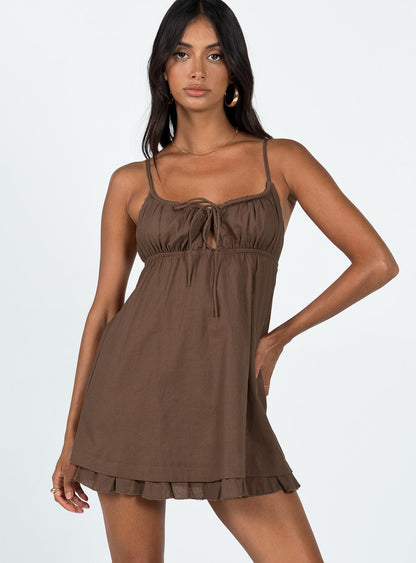 Empress Of Love Mini Dress Brown