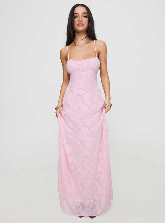 South Of France Maxi Dress Pink Petite