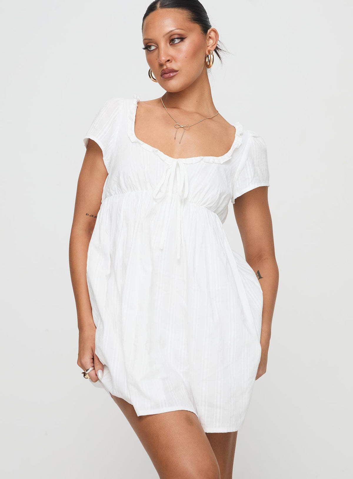 Monsterrat Mini Dress White