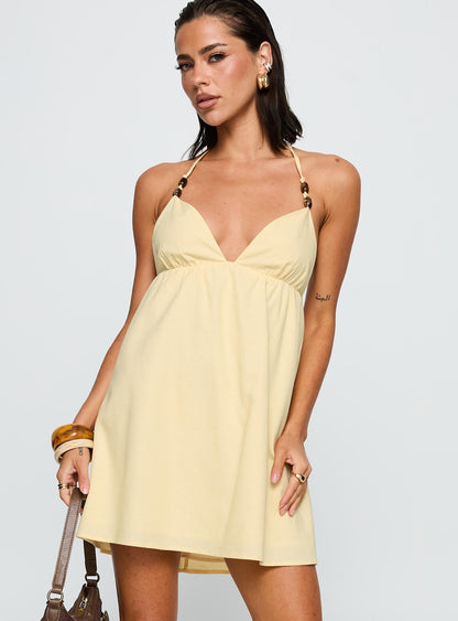 Melanea Mini Dress Yellow