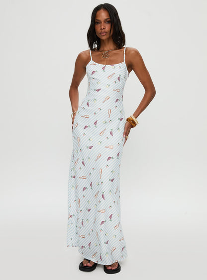 Charcuterie Maxi Dress Blue