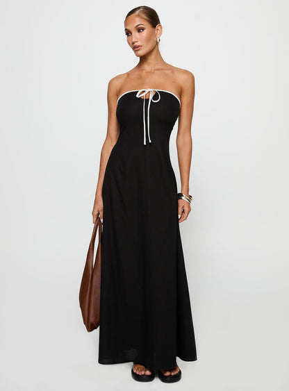 Bijou Strapless Maxi Dress Black