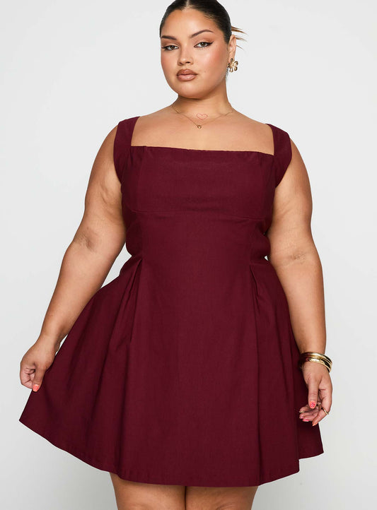 Xanthus Mini Dress Red Curve