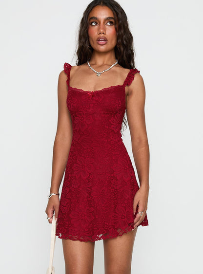 Beacall Mini Dress Red Petite