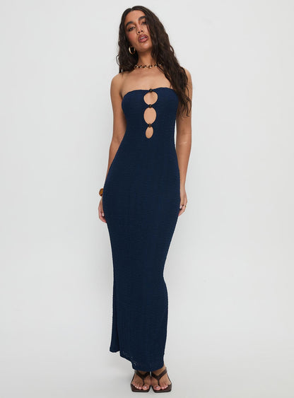 Saijana Strapless Maxi Dress Navy