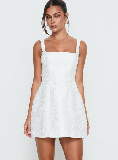 Asterie Bow Detail Mini Dress White
