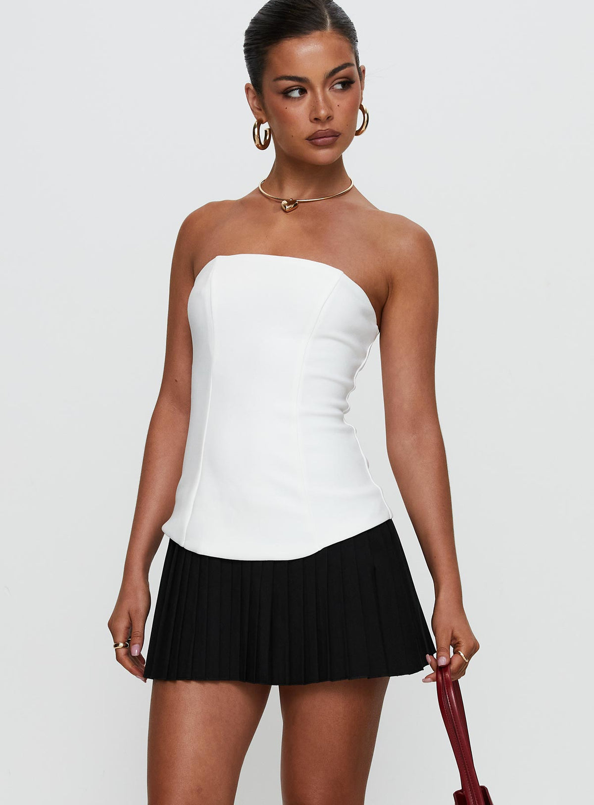 Obsessed Strapless Mini Dress White