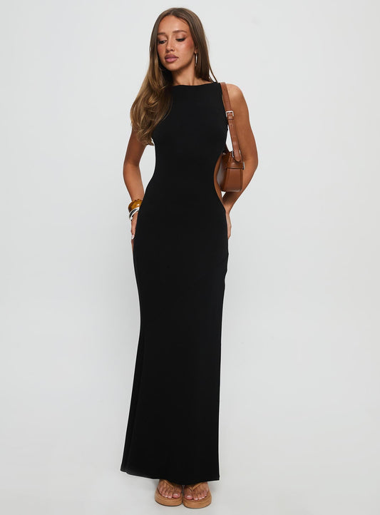 Sorcerer Keyhole Maxi Dress Black