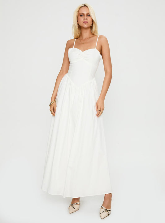 Ceremonious Maxi Dress White