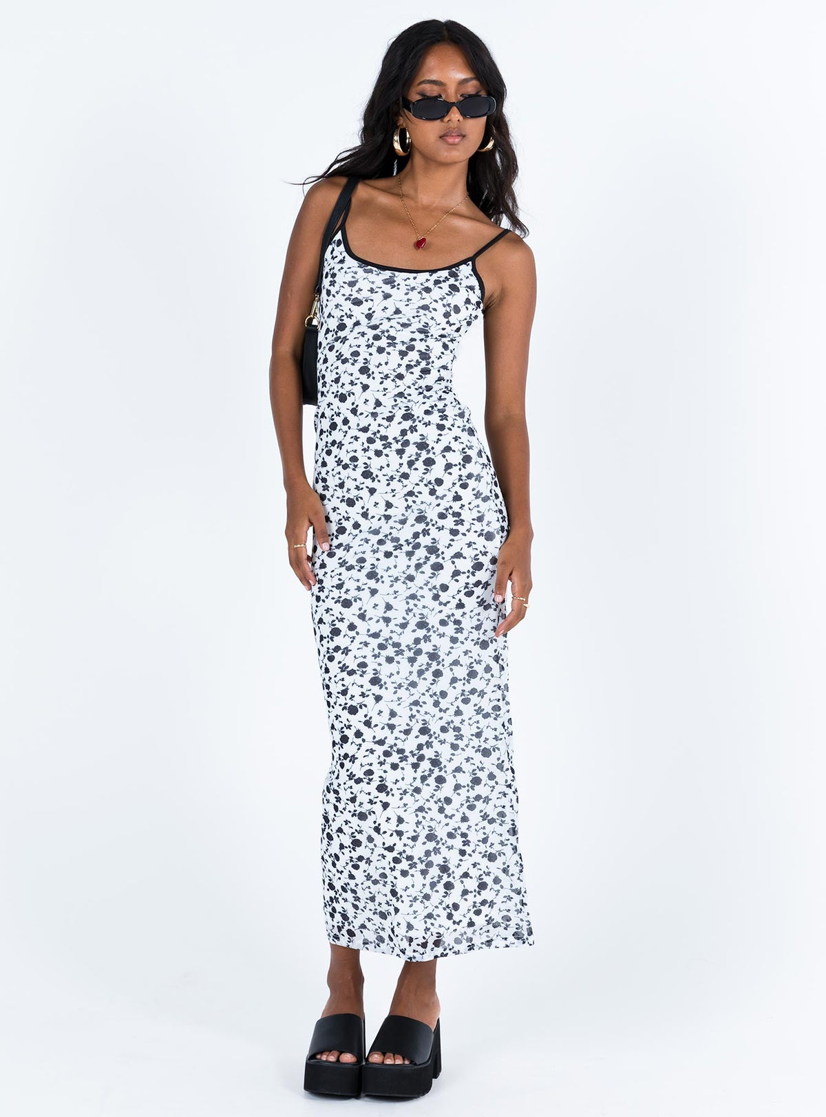 Knox Maxi Dress White / Black Floral