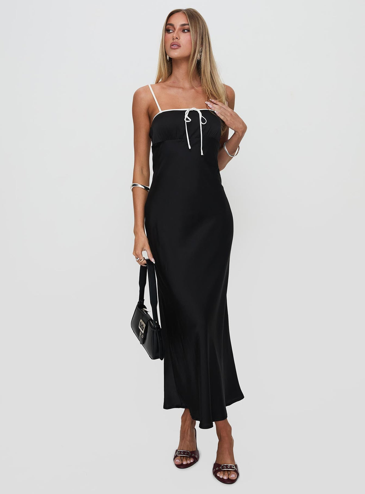 Vasiliki Maxi Dress Black / White