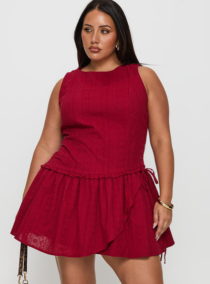 Cosie Mini Dress Red Curve