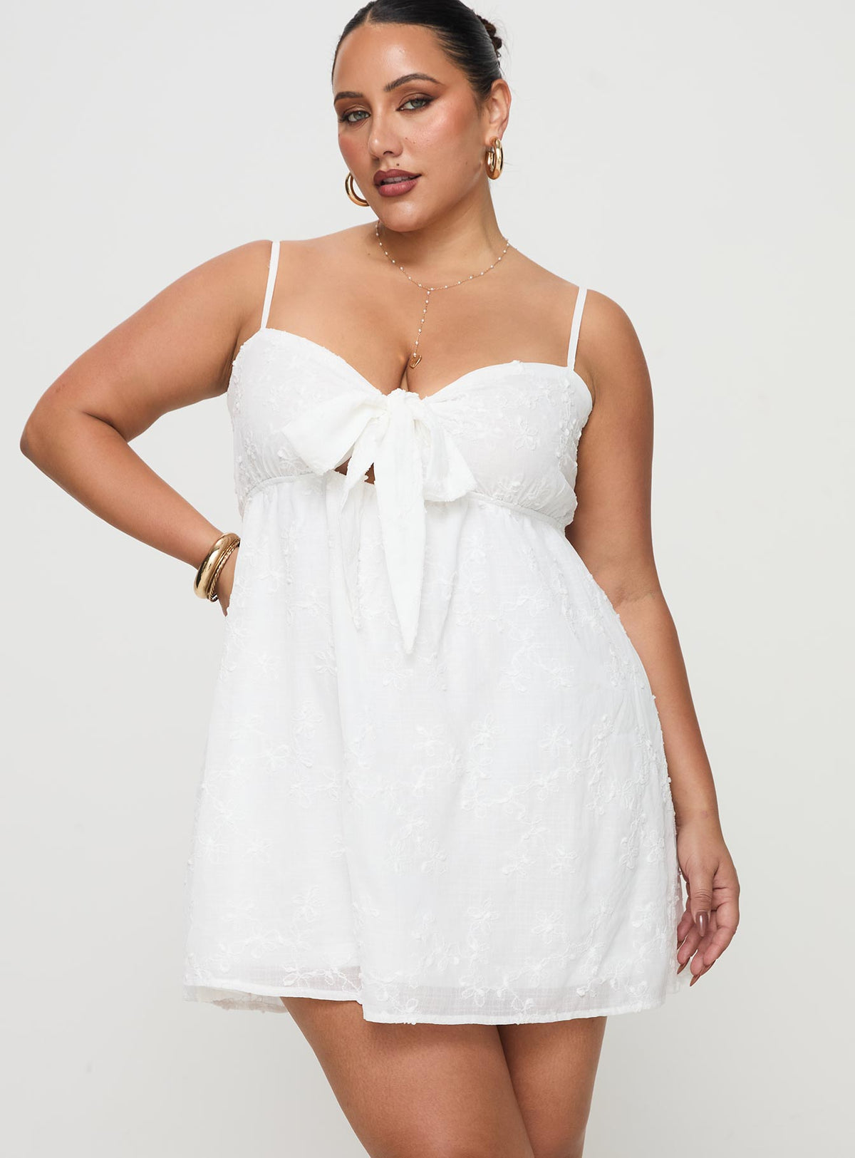 Granno Mini Dress White Curve