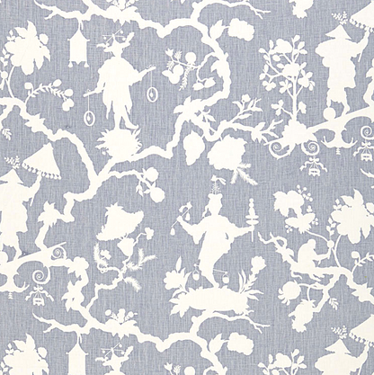 10 Sizes Available: SHANTUNG SILHOUETTE, Wisteria / Schumacher Pillow Cover - Annabel Bleu