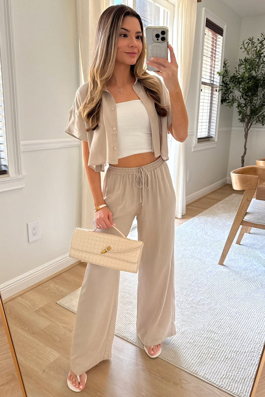 Paige Cropped Button down