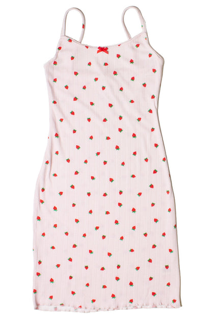 Bow Detail Fruit Print Mini Dress
