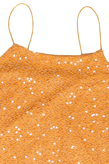 Sequin Boucle Cami Midi Dress