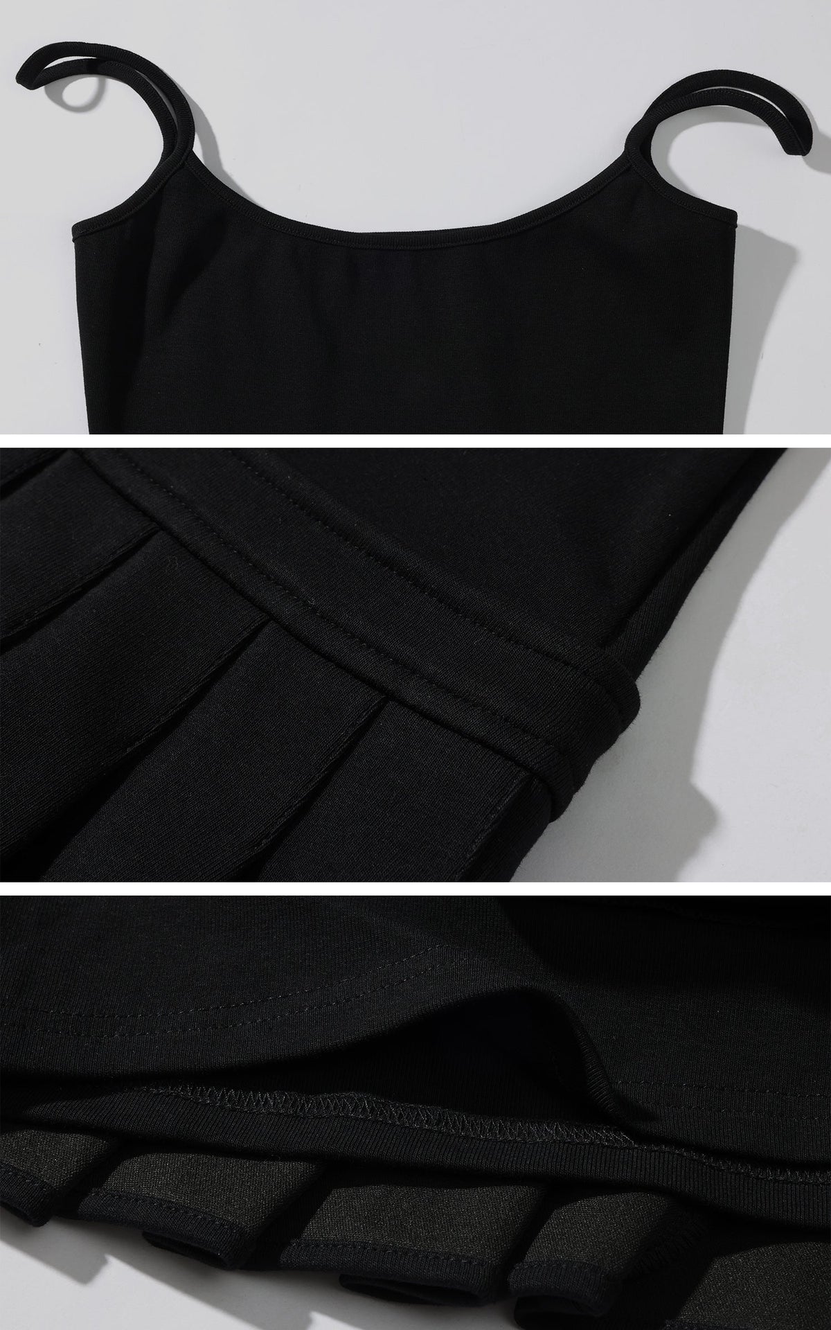 Asym Pleated Rib Knit Mini Dress