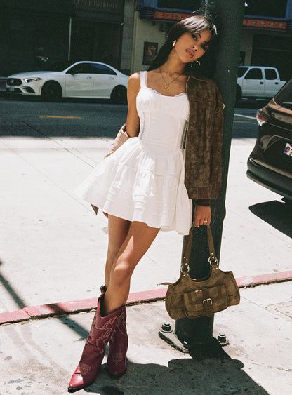 Cuppa Mini Dress White