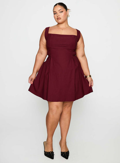 Xanthus Mini Dress Red Curve