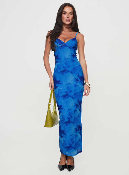 Hathaway Maxi Dress Blue Floral
