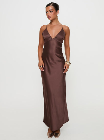 Angels Only Maxi Dress Chocolate